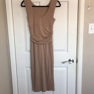 Sleeveless ruched waist dress
